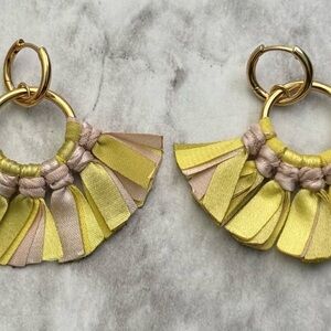Fabric Fan Earrings